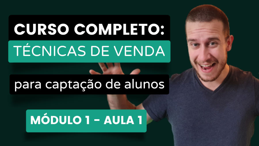 Capa do curso  Técnicas de Venda para Captação de Aluno